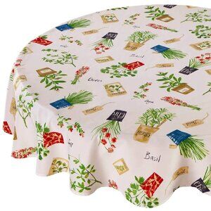 NWT Oak Ridge Herb Tablecloth - 60" Round